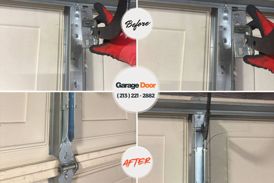 Before and after: garage door repair Roebling, NJ